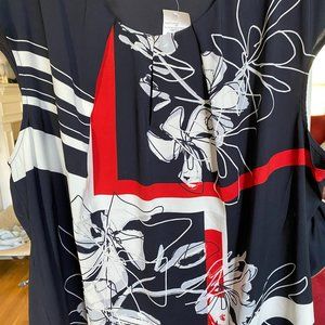 NWT Limited Sleeveless Blouse- Red, Navy & White